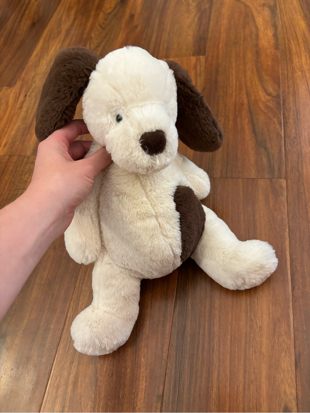Jellycat Puffles Puppy Tan and Brown Like New. 12 inch